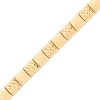 Thumbnail Image 2 of Diamond-Cut Semi-Solid Square-Link Bracelet 10K Yellow Gold 7.5&quot;