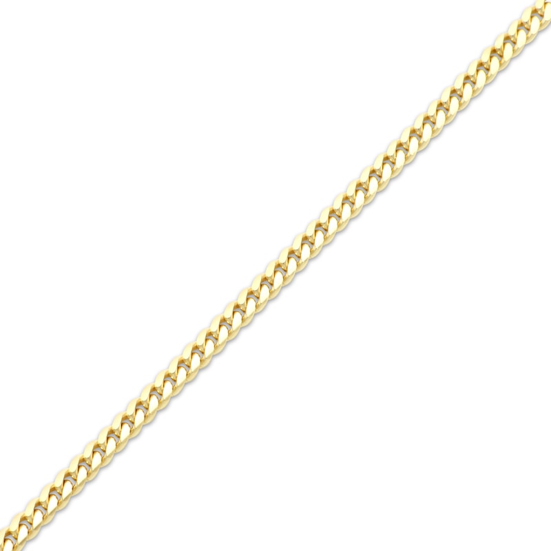 Main Image 2 of Solid Cuban Curb Chain Necklace 3.96mm 14K Yellow Gold 18&quot;