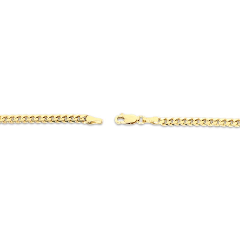 Main Image 3 of Solid Cuban Curb Chain Necklace 3.96mm 14K Yellow Gold 18&quot;