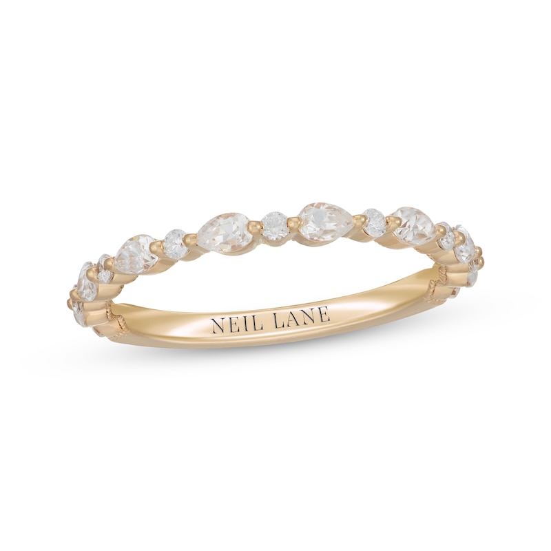 Main Image 1 of Neil Lane Premiere Pear-Shaped & Round-Cut Diamond Anniversary Band 5/8 ct tw 14K Yellow Gold