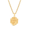 Thumbnail Image 1 of Diamond-Cut Face of Christ Rope Chain Necklace 10K Yellow Gold 22&quot;