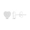 Thumbnail Image 0 of Multi-Diamond Heart-Shaped Stud Earrings 1/2 ct tw 14K White Gold