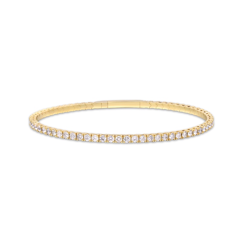 Main Image 1 of Diamond Flex Bangle Bracelet 3 ct tw 14K Yellow Gold