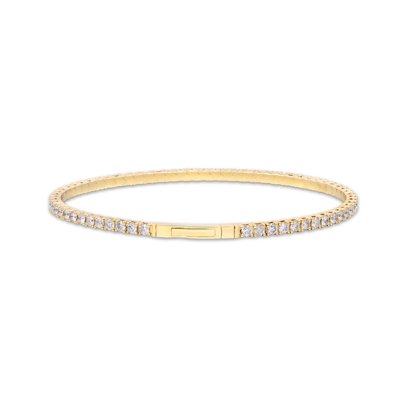 Diamond Flex Bangle Bracelet 3 ct tw 14K Yellow Gold