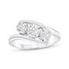 Thumbnail Image 1 of Diamond Three-Stone Bypass Engagement Ring 1/4 ct tw 10K White Gold