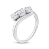 Thumbnail Image 2 of Diamond Three-Stone Bypass Engagement Ring 1/4 ct tw 10K White Gold