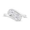 Thumbnail Image 3 of Diamond Three-Stone Bypass Engagement Ring 1/4 ct tw 10K White Gold