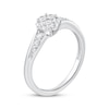 Thumbnail Image 2 of Multi-Diamond Center Flower Bypass Ring 1/3 ct tw 10K White Gold