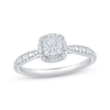 Thumbnail Image 0 of Multi-Diamond Cushion Halo Promise Ring 1/6 ct tw Sterling Silver