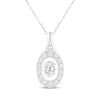 Thumbnail Image 1 of Unstoppable Love Oval-Cut Lab-Grown Diamond Necklace 1/2 ct tw 14K White Gold 19&quot;