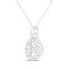 Thumbnail Image 2 of Unstoppable Love Oval-Cut Lab-Grown Diamond Necklace 1/2 ct tw 14K White Gold 19&quot;