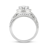 Thumbnail Image 2 of Multi-Diamond Double Halo Engagement Ring 1-1/2 ct tw 14K White Gold