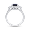 Thumbnail Image 2 of Lab-Created Diamonds by KAY Emerald-Cut Blue Lab-Created Sapphire Ring 1/2 ct tw 14K White Gold