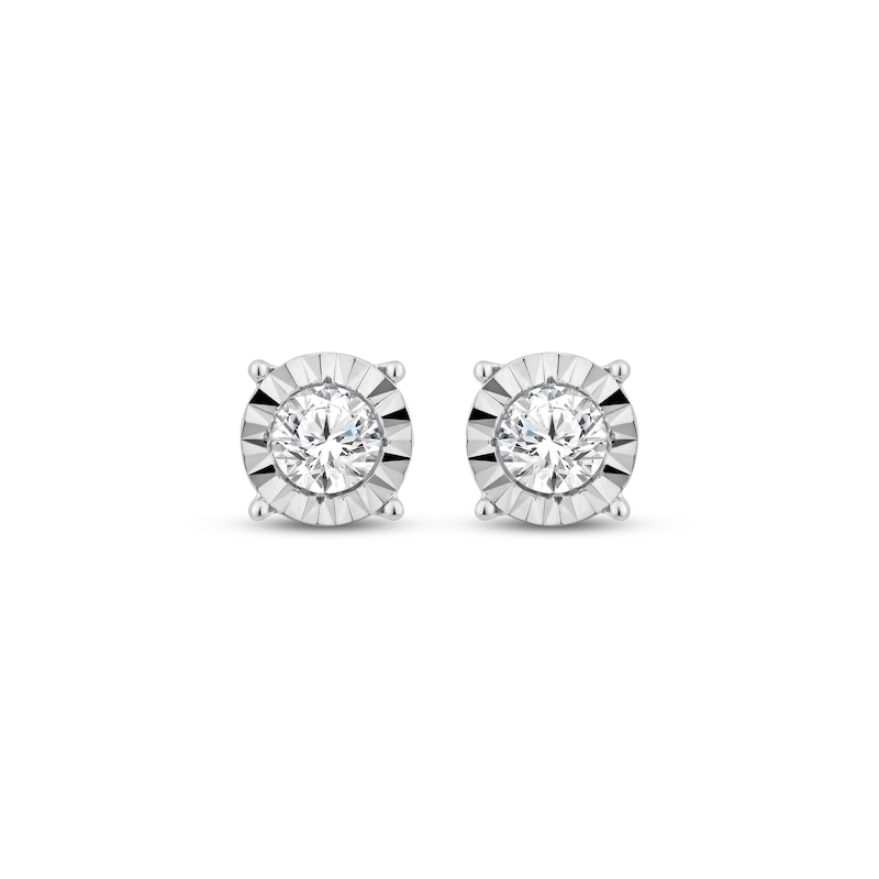 Main Image 2 of Diamond Solitaire Stud Earrings 1/2 ct tw 10K White Gold (I/I3)