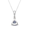 Thumbnail Image 3 of Trillion-Cut Tanzanite & Diamond Accent Necklace 14K White Gold 18&quot;