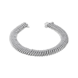 Diamond S-Link Bracelet 5 ct tw 14K White Gold 7&quot;