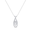 Thumbnail Image 1 of Lab-Grown Diamonds by KAY Oval-Cut Overlapping Teardrop Necklace 1/2 ct tw 14K White Gold 18&quot;