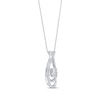 Thumbnail Image 2 of Lab-Grown Diamonds by KAY Oval-Cut Overlapping Teardrop Necklace 1/2 ct tw 14K White Gold 18&quot;