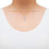 Thumbnail Image 4 of Lab-Grown Diamonds by KAY Oval-Cut Overlapping Teardrop Necklace 1/2 ct tw 14K White Gold 18&quot;