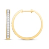 Thumbnail Image 2 of Diamond Hoop Earrings 3/8 ct tw 10K Yellow Gold