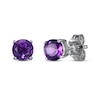 Thumbnail Image 2 of Round-Cut Amethyst Necklace & Stud Earrings Gift Set Sterling Silver