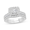 Thumbnail Image 1 of Round-Cut Diamond Cushion-Shaped Bridal Set 1-5/8 ct tw 14K White Gold