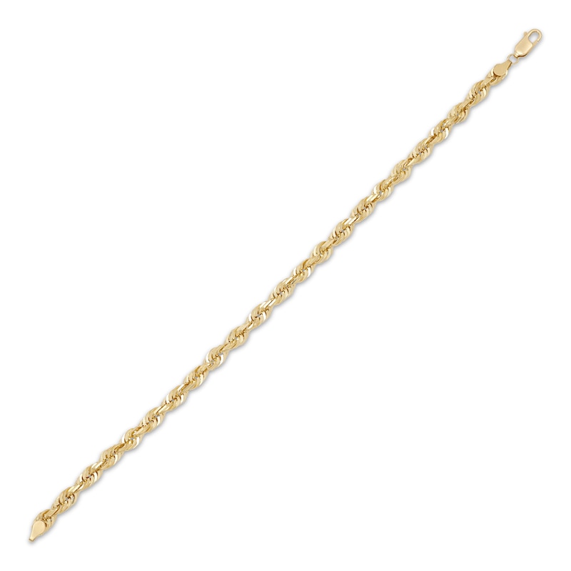 Main Image 2 of Solid Rope Chain Bracelet 5.5mm 14K Yellow Gold 8.5&quot;