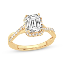 Lab-Grown Diamonds by KAY Emerald-Cut Engagement Ring 2-1/3 ct tw 14K Yellow Gold