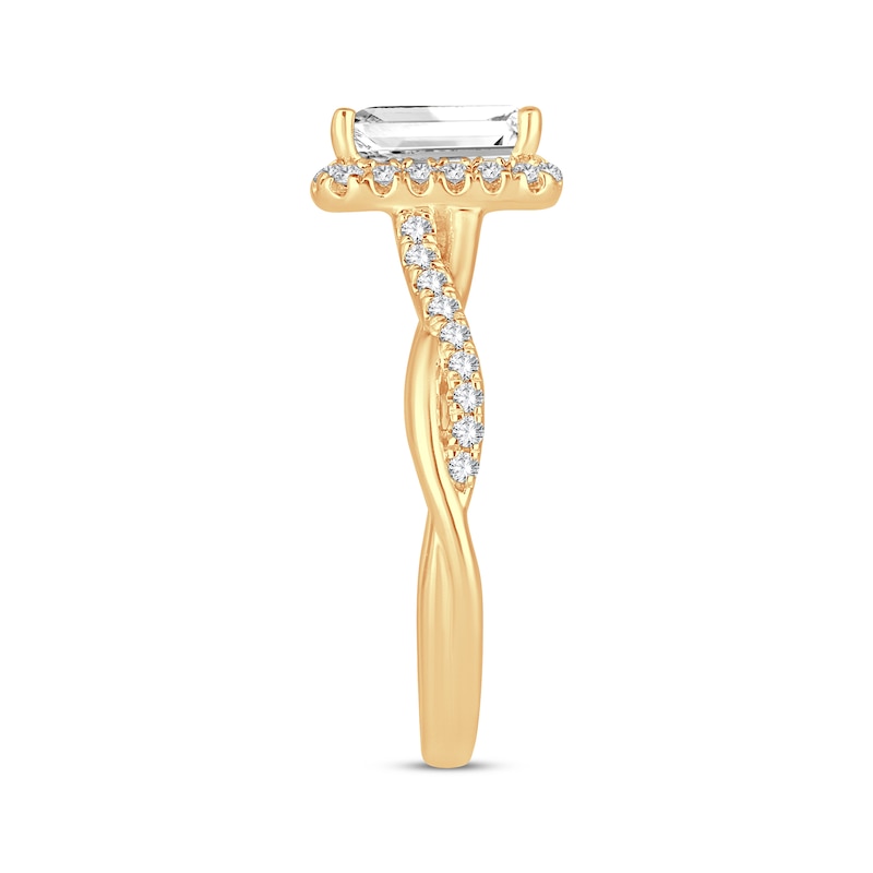 Main Image 2 of Lab-Grown Diamonds by KAY Emerald-Cut Engagement Ring 2-1/3 ct tw 14K Yellow Gold