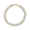 Thumbnail Image 1 of Men's Diamond Curb Chain Bracelet 2 ct tw 10K Yellow Gold 9&quot;