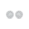 Thumbnail Image 2 of Diamond Halo Stud Earrings 1 ct tw 10K White Gold