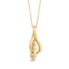 Thumbnail Image 3 of Diamond Three-Stone Infinity Necklace 1/2 ct tw 10K Yellow Gold 18&quot;