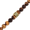 Thumbnail Image 2 of Men's Tiger Eye Quartz Beaded Bracelet Stainless Steel 8.5&quot;