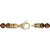 Thumbnail Image 3 of Men's Tiger Eye Quartz Beaded Bracelet Stainless Steel 8.5&quot;