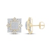 Thumbnail Image 1 of Multi-Diamond Geometric Stud Earrings 3/8 ct tw 10K Yellow Gold