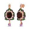 Thumbnail Image 1 of Le Vian Oval-Cut Garnet, Amethyst, Green Tsavorite, White Topaz & Iolite Earrings 14K Strawberry Gold