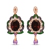 Thumbnail Image 2 of Le Vian Oval-Cut Garnet, Amethyst, Green Tsavorite, White Topaz & Iolite Earrings 14K Strawberry Gold