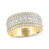 Thumbnail Image 0 of THE LEO Diamond Princess & Round-Cut Multi-Row Anniversary Band 1-7/8 ct tw 14K Yellow Gold