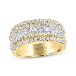 THE LEO Diamond Princess & Round-Cut Multi-Row Anniversary Band 1-7/8 ct tw 14K Yellow Gold