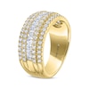 Thumbnail Image 1 of THE LEO Diamond Princess & Round-Cut Multi-Row Anniversary Band 1-7/8 ct tw 14K Yellow Gold