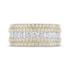 Thumbnail Image 2 of THE LEO Diamond Princess & Round-Cut Multi-Row Anniversary Band 1-7/8 ct tw 14K Yellow Gold