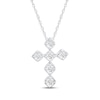 Thumbnail Image 1 of Diamond Cross Necklace 1/4 ct tw 10K White Gold 18&quot;