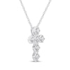 Thumbnail Image 2 of Diamond Cross Necklace 1/4 ct tw 10K White Gold 18&quot;