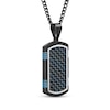 Thumbnail Image 2 of Men's Textured Dog Tag Necklace Ion-Plated Stainless Steel & Carbon Fiber 24&quot;