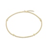 Thumbnail Image 2 of Semi-Solid Rope Chain Bead Station Anklet 4mm 10K Yellow Gold 9&quot;