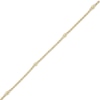 Thumbnail Image 3 of Semi-Solid Rope Chain Bead Station Anklet 4mm 10K Yellow Gold 9&quot;