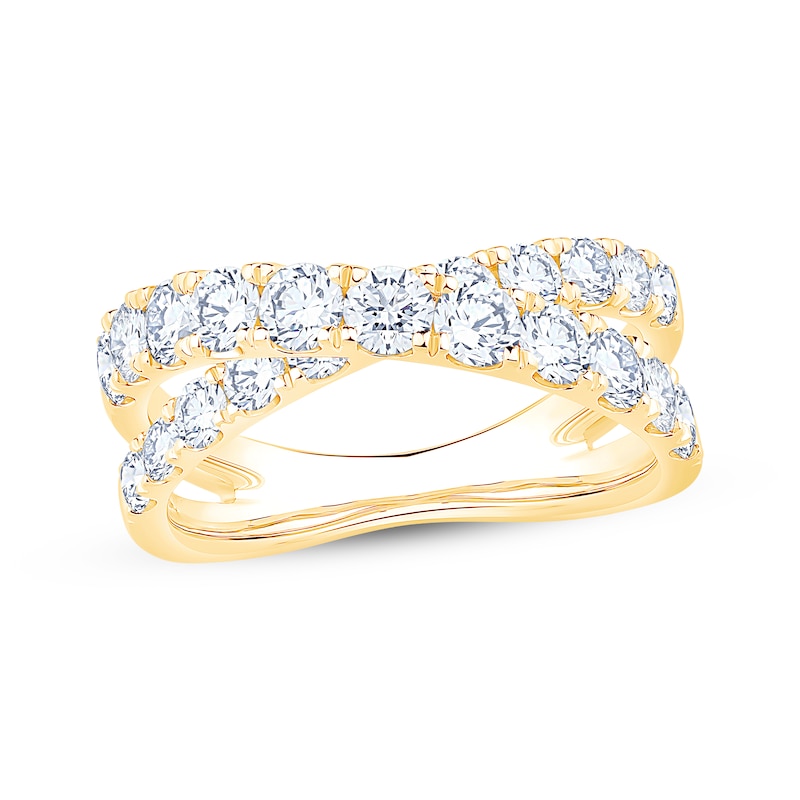 Main Image 1 of Certified Diamond Crossover Fashion Ring 1-3/4 ct tw 18K Yellow Gold