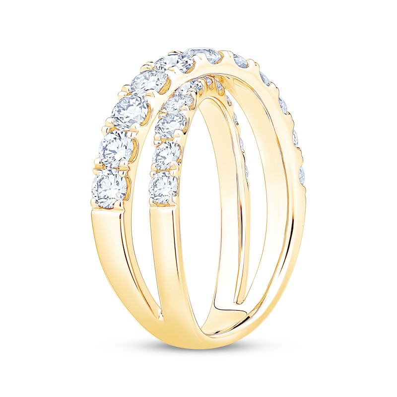 Main Image 2 of Certified Diamond Crossover Fashion Ring 1-3/4 ct tw 18K Yellow Gold