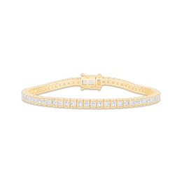 Certified Diamond Tennis Bracelet 3 ct tw 18K Yellow Gold 7&quot;