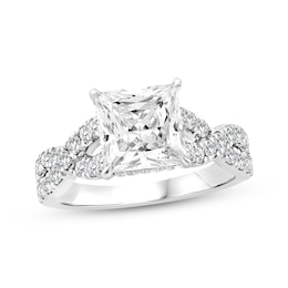 Lab-Created Diamonds by KAY Princess-Cut Engagement Ring 4 ct tw 14K White Gold